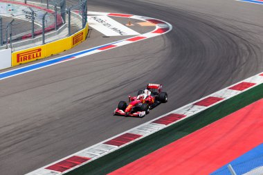 Soçi, Rusya - 31 Temmuz 2016; Rus Formula 1. Ehliyetli