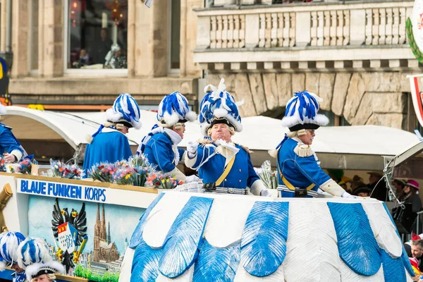 Keulen Duitsland Februari 2018 Niet Geïdentificeerde Mensen Carnavalsoptocht Februari 2018 — Stockfoto