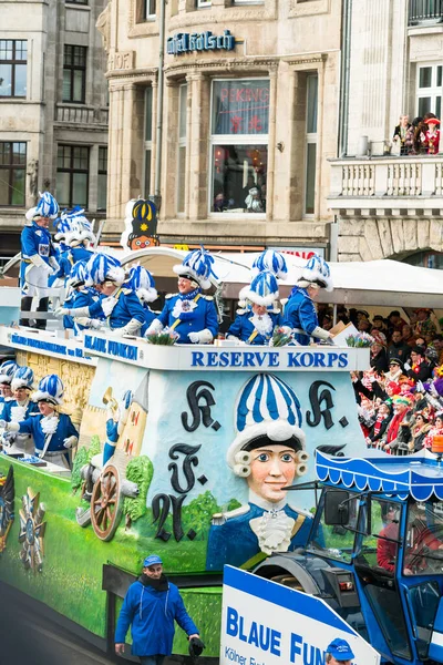 德国科隆 2月12日 2018年2月12日在德国科隆举行的狂欢节 科隆狂欢节是每年在科隆举行的一次狂欢节 — 图库照片