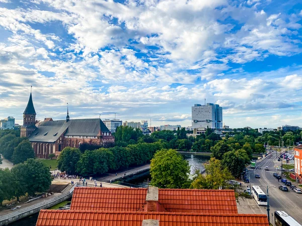 Luchtfoto Van Een Kaliningrad Voormalig Koenigsberg Rusland — Stockfoto