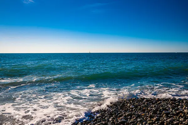 Plaża Soczi Morze Zimą — Zdjęcie stockowe