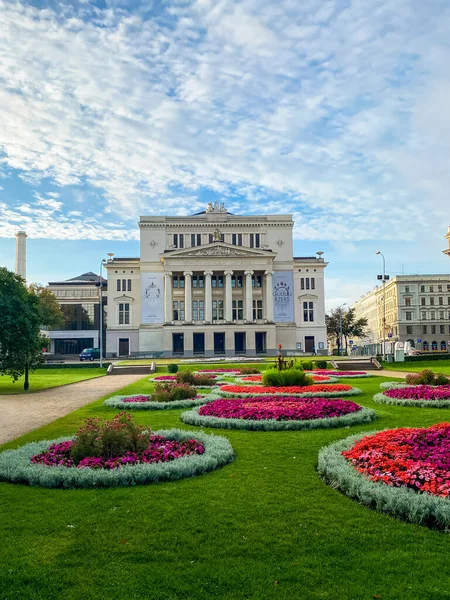 Рига Латвия Августа 2020 Года Национальная Опера Балет Латвии — стоковое фото