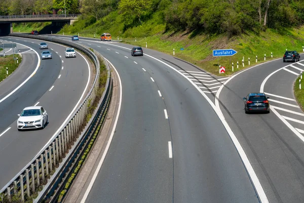 Viersen Almanya Nisan 2021 Almanya Otoban Trafiği — Stok fotoğraf