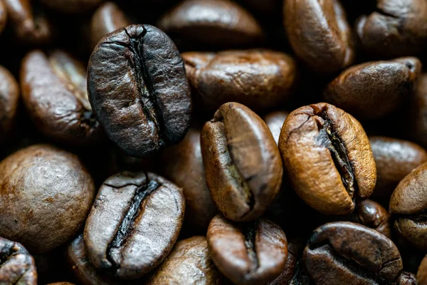 咖啡豆 烤咖啡豆质感 — 图库照片