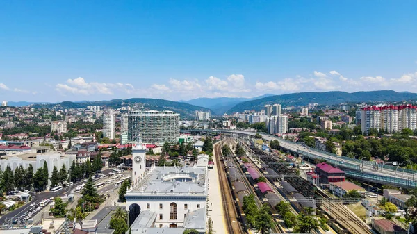 Sochi Panoramisch Uitzicht Vanuit Lucht Rusland — Stockfoto