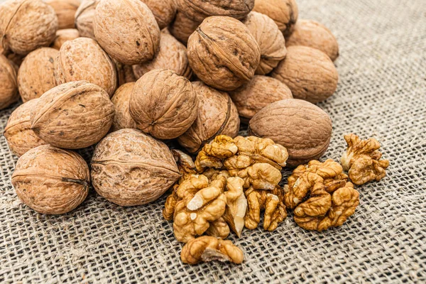 Close View Walnuts Tabletop — Stock Photo, Image