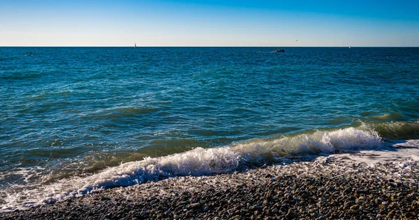 Plaża Soczi Morze Zimą — Zdjęcie stockowe