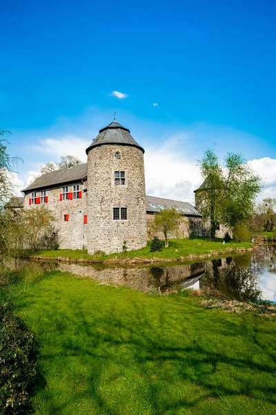 Medieval Water Castle Ratingen Perto Dusseldorf Alemanha — Fotografia de Stock