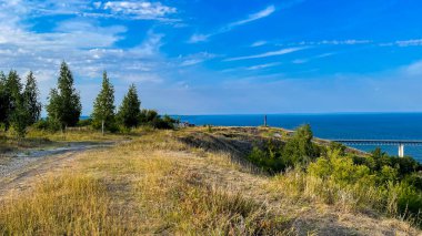 Ulyanovsk, Rusya 'da Volga nehri üzerinde bir köprü..