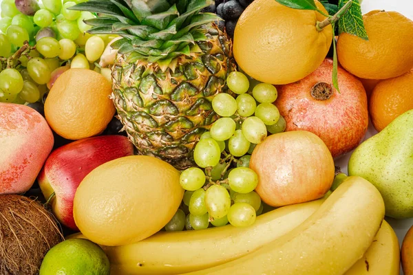 Sortiment Friska Råa Frukter Blandade Frukter — Stockfoto