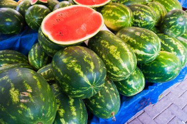 karpuz bir Pazar. karpuz yığını.