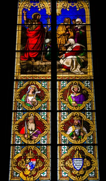 Stained glass church window — Stock Photo, Image