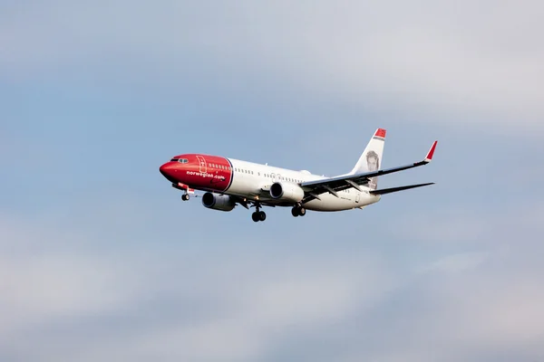 Trafikflygplan av norska air shuttle Royaltyfria Stockfoton