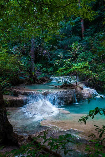 Waldlandschaft mit Wasserfall — Stockfoto
