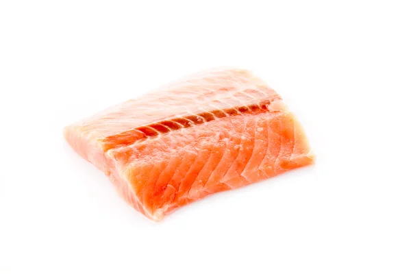 Filete de salmón sobre fondo blanco — Foto de Stock