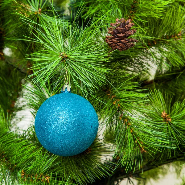 Bola de Natal em ramos de abeto . — Fotografia de Stock