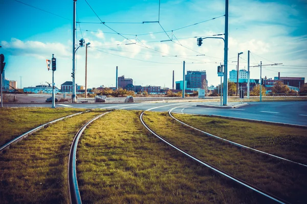 Tramvay demiryolu parça — Stok fotoğraf