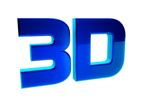 Blå 3d logo — Stockfoto