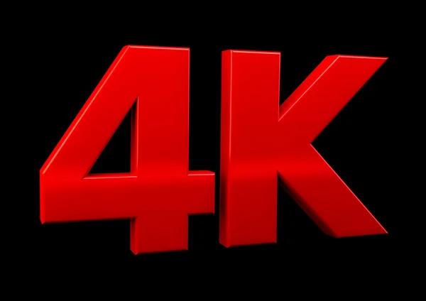 Red 4k icon — Stock Photo, Image