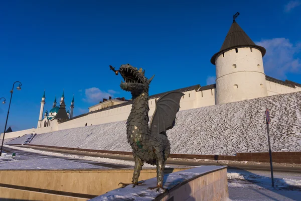 Kazan Kremlin and dragon Zilant — Stock Photo, Image