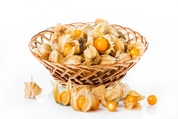 Κίτρινο physalis στο πιάτο — Φωτογραφία Αρχείου