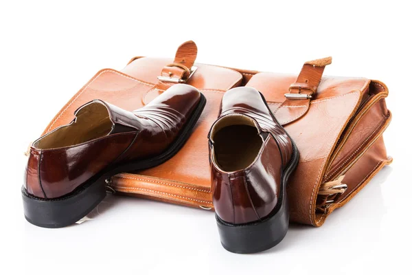Zapatos y bolsa de cuero —  Fotos de Stock