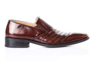 Brown leather shoe