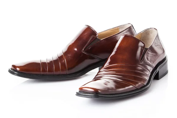 Kahverengi deri ayakkabı — Stok fotoğraf