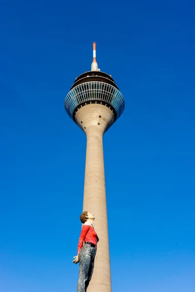 Rýn Tower (Rheinturm) — Stock fotografie