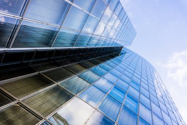 Mavi gökdelenin cephe