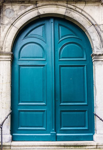 Porta de madeira azul — Fotografia de Stock