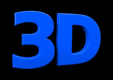 Mavi 3d harfler