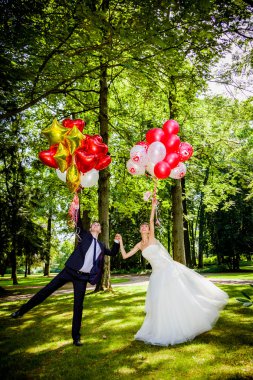 Balonlu güzel Çift
