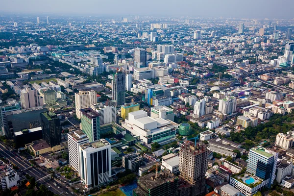Ovansida av sathorn stadsdel i Bangkok — Stockfoto