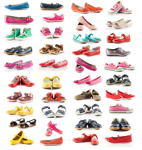 Kolekcja obuwia dziecięcego — Zdjęcie stockowe