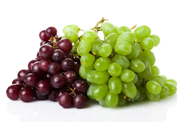 Fresh rose and green grapes — Stock Photo, Image