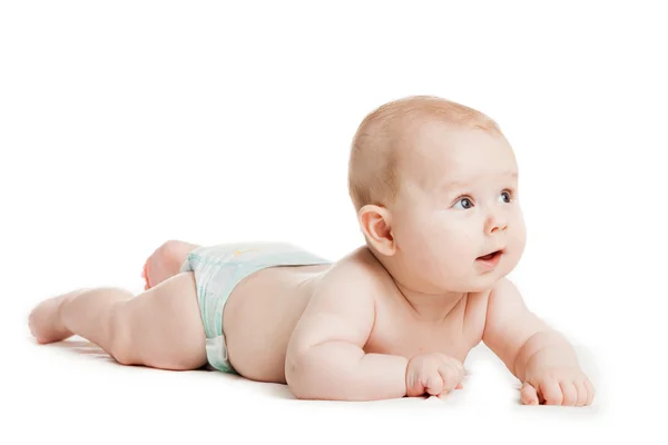 Cute baby boy lying Stock Picture