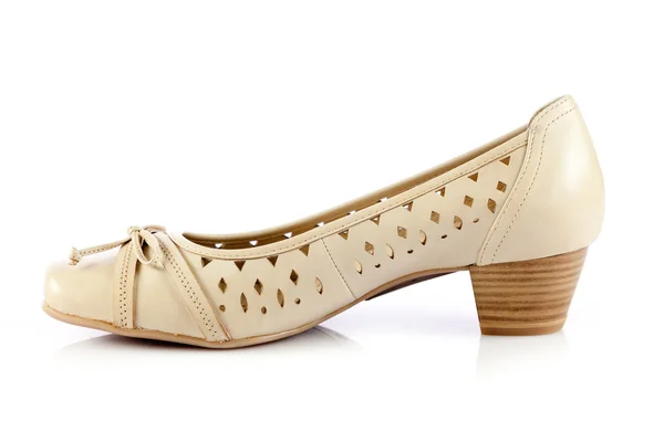 Zapato femenino blanco — Foto de Stock