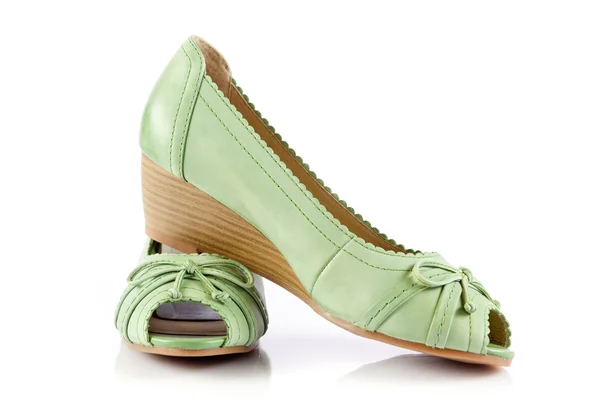 Green Female shoes — Stock Photo, Image