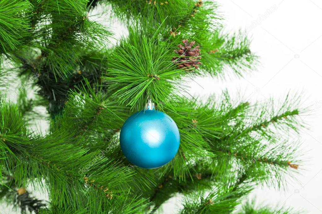 Christmas ball on fir branch