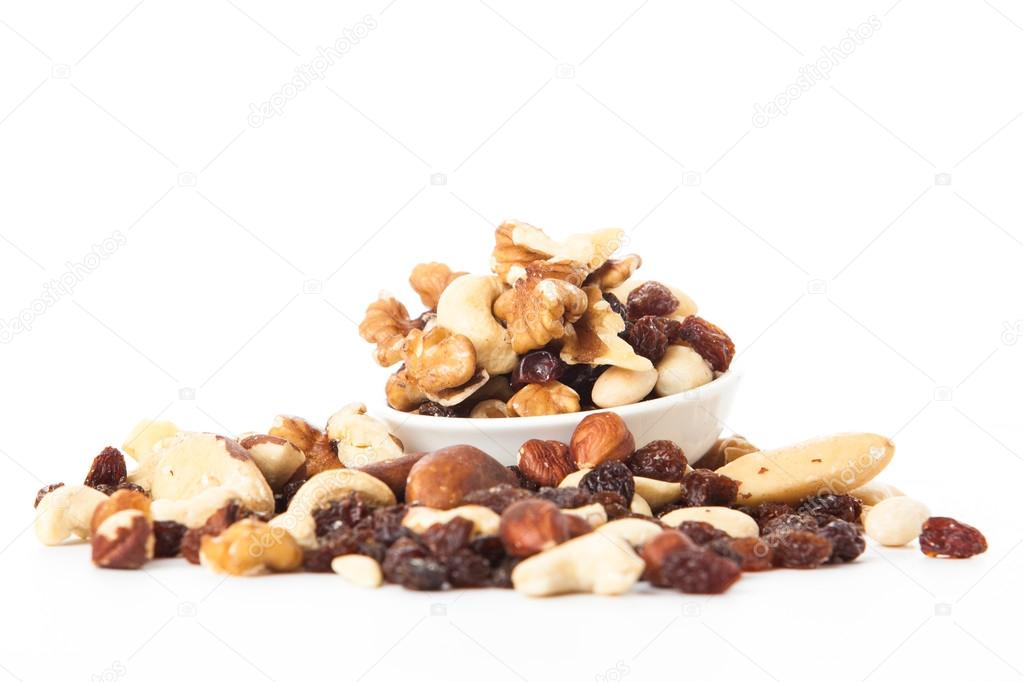 Mix of nuts, close up