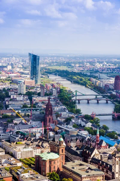 Frankfurt vom maintower in frankfurt — Stockfoto