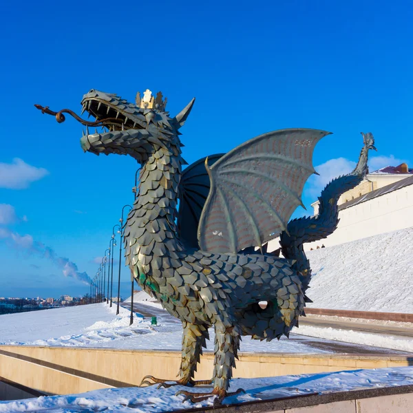 Kazan Kremlin and dragon Zilant — Stock Photo, Image