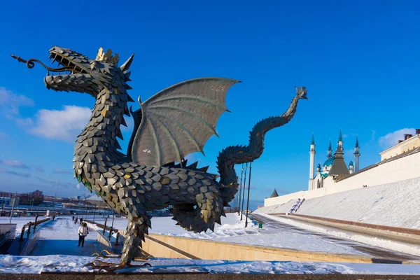 Kazan Kremlin and dragon Zilant — Stock Photo, Image