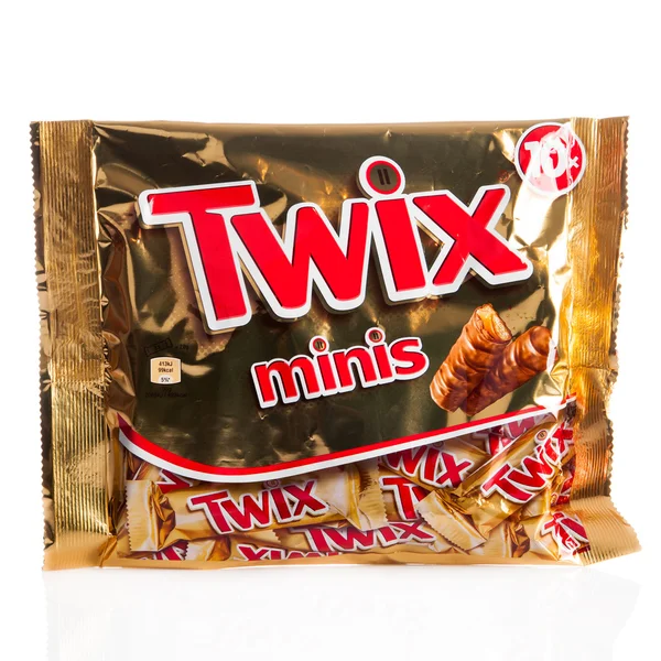 Barras de biscoitos Twix no pacote — Fotografia de Stock