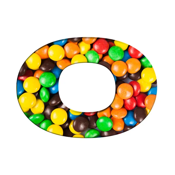 Ábécé levél o készült édességek — Stock Fotó