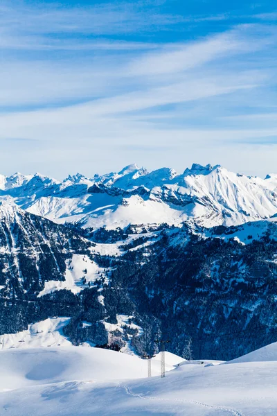 Snow on  Mountains. Alpine Landscape — Stock Photo, Image