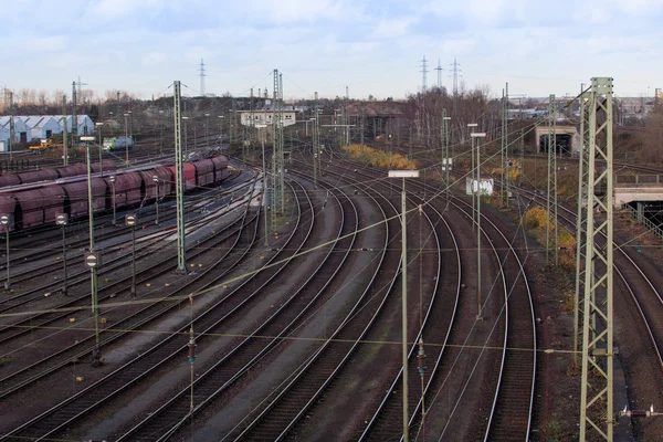 Vías del tren ferroviario — Foto de Stock