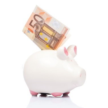 kumbara banknot ile.