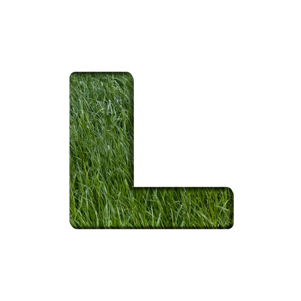 Letter l of grass alphabet — Stock Photo, Image